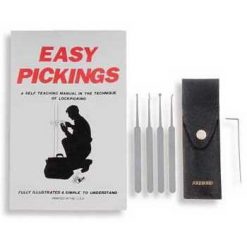 Five Piece Lock Pick Set and Book